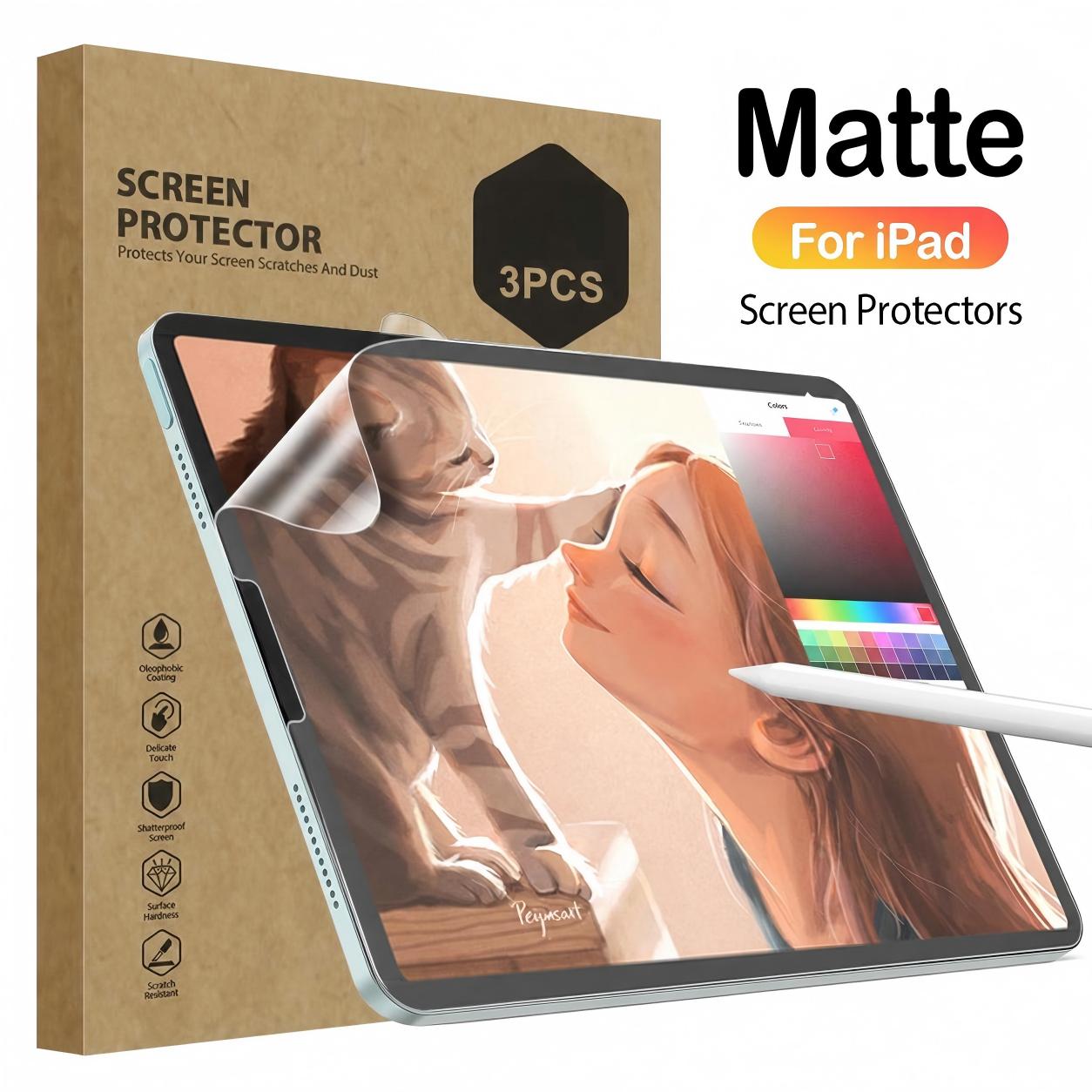 Matte Anti Glare Screen Protector - 3 قطع من واقي الشاشة المطفي