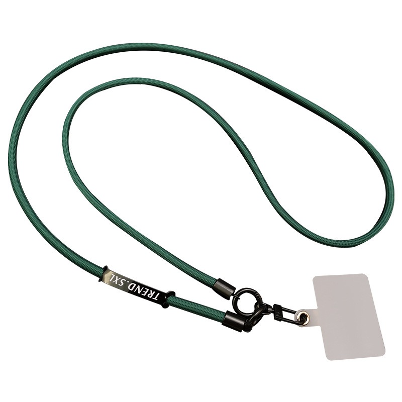 Crossbody Lanyard Neck Strap Case - حبل تعليق طويل بلون واحد للهاتف،