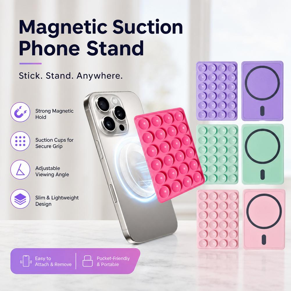 Phone Cases - حامل هاتف سيليكون 24 بقاعدة شفط