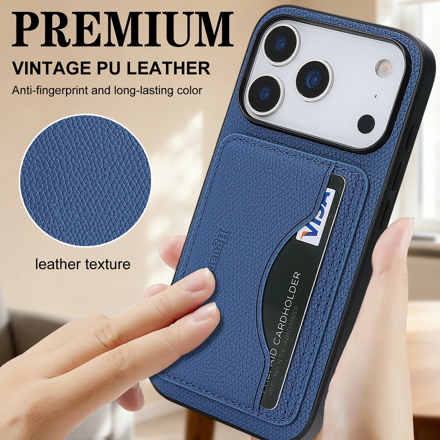 حافظة جلدية مع حامل ومحفظة وحا - مراجعة Leather Wallet Card Holder Phone Cover وسعره