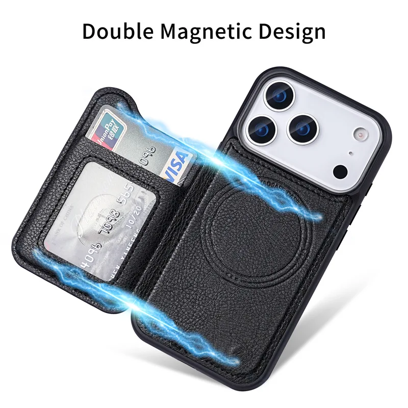 حافظة هاتف مغناطيسية من الجلد  - مراجعة Leather Wallet Card Holder Phone Cover وسعره