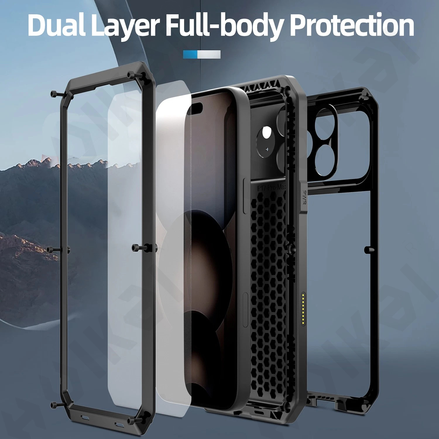 غطاء مناسب لآيفون 18 برو ماكس  - مراجعة Heavy Duty 360 Full Body Protective Case وسعره