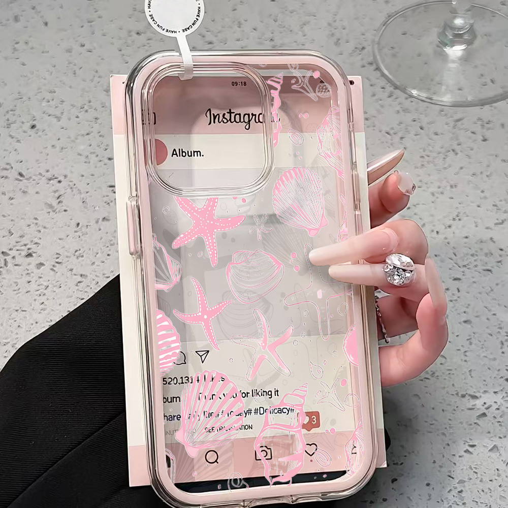 غطاء هاتف شفاف بتصميم صدفة الب - مراجعة Clear Shockproof Bumper Case وسعره