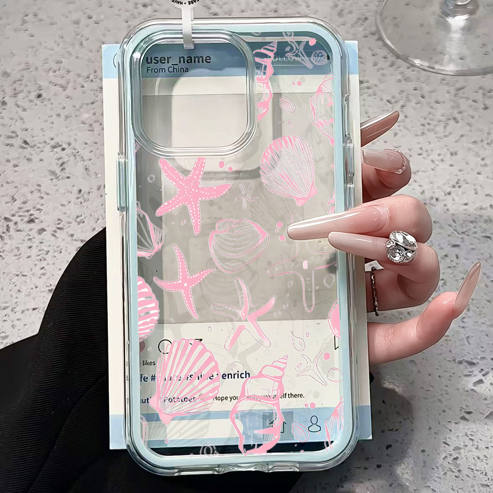 غطاء هاتف شفاف بتصميم صدفة الب - مراجعة Clear Shockproof Bumper Case وسعره