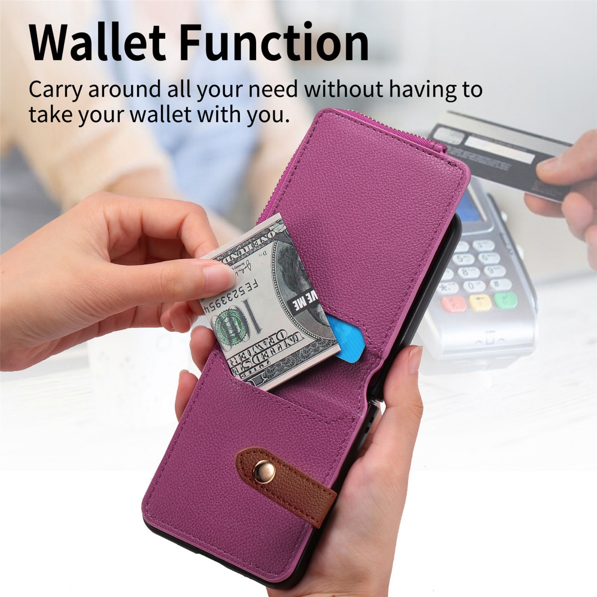 حافظة هاتف فاخرة مع حامل بطاقا - مراجعة Leather Wallet Card Holder Phone Cover وسعره