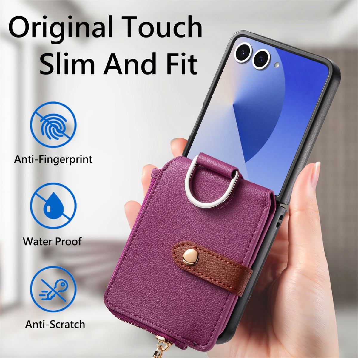 حافظة هاتف فاخرة مع حامل بطاقا - مراجعة Leather Wallet Card Holder Phone Cover وسعره