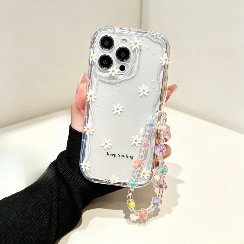 حافظة معصم بتصميم نحلة زهرة وا - مراجعة Cute Cartoon Wrist Strap Silicone Case وسعره