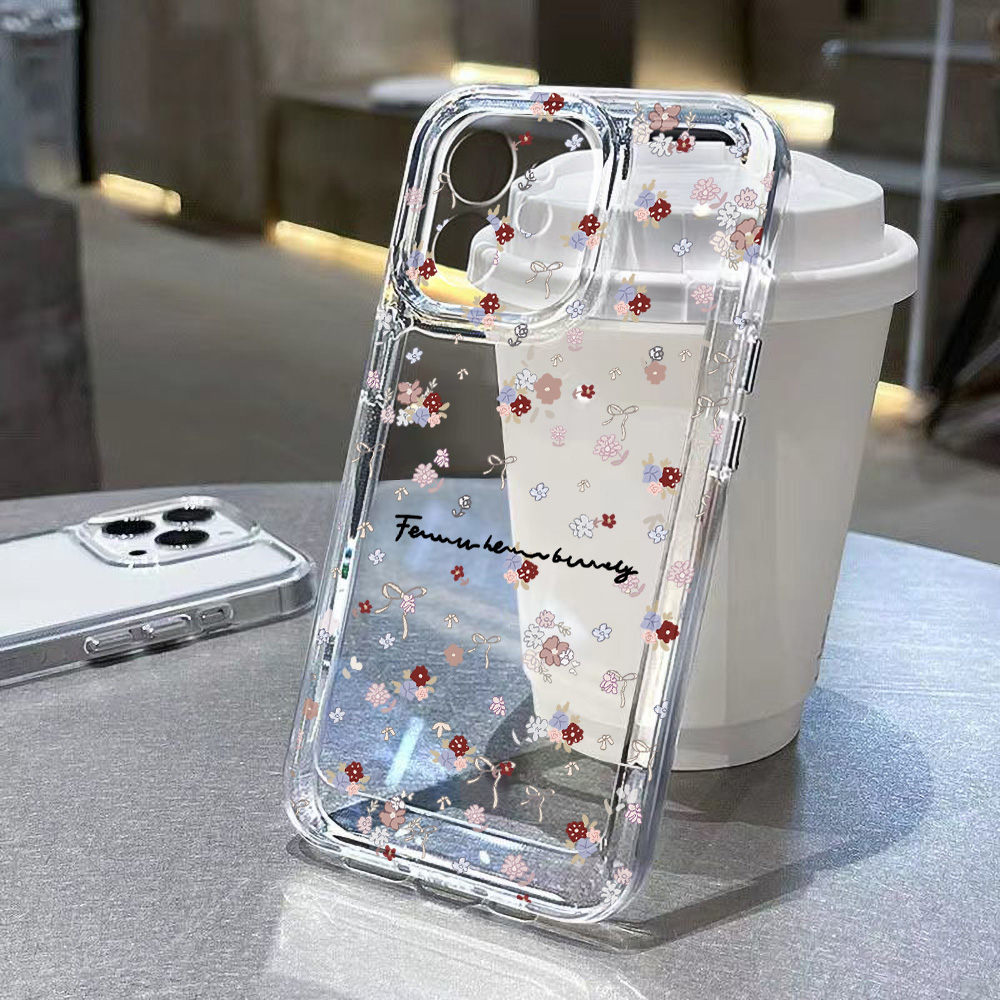 جراب هاتف بتصميم زهور صغير لهو - مراجعة Clear Shockproof Bumper Case وسعره