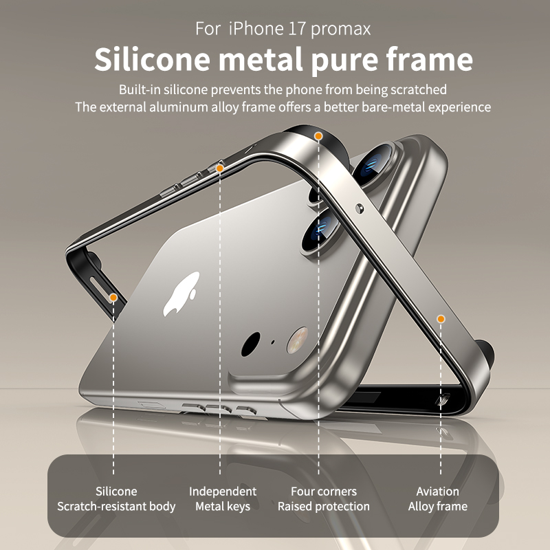 الألومنيوم إطار معدني سيليكون  - مراجعة Metal Bumper Aluminum Frame Case وسعره